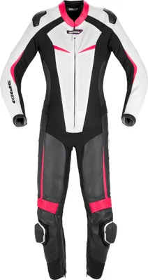 Produktbild von Spidi Track Perforated Pro Damen Motorrad Lederkombi, schwarz/weiß/pink, 44