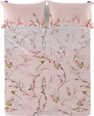 Produktbild von Chinoiserie rose Oberlaken  160x270 cm (Standardgrösse) 100% Baumwolle Hergestellt in Europa
