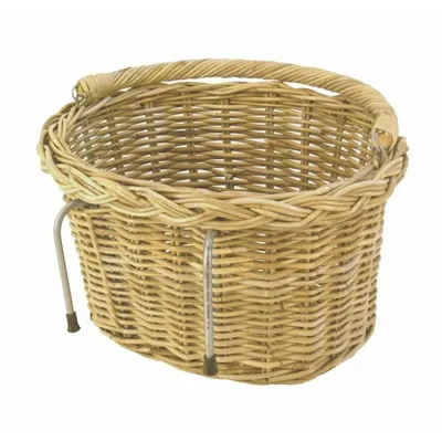 Produktbild von Originales Design, handgefertigter Fahrradkorb, Haken-Fahrradkorb 40x35x25 cm, Naturrattan