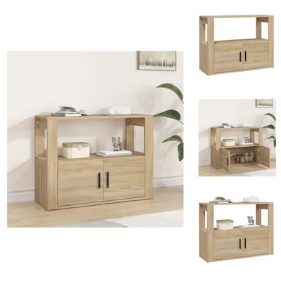 Zdjęcie produktu dla vidaXL Kredens dąb sonoma 80x30x60 cm materiał drewnopochodny - Kredensy