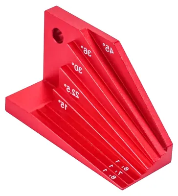 Produktbild von Winkelsucher-Werkzeug, roter Aluminium-Winkelmesser, Winkelmesser für die BAU- und Holzbearbeitung, Winkelmesser, Winkelmesser aus Aluminiumlegierung, Winkelmesser