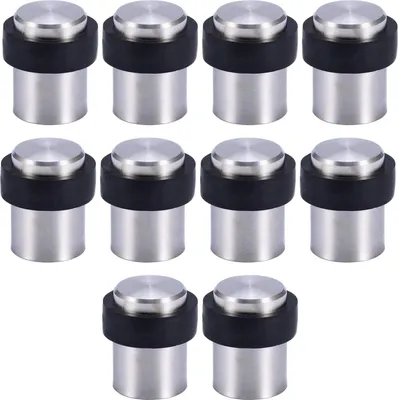 Obrázek produktu pro 10 X Zarážka dveří do podlahy 4,5 cm a nerezová ocel Zarážka dveří Zarážka dveří
