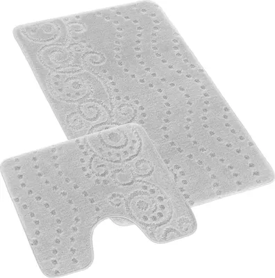Obrázek produktu pro Koupelnová a WC předložka ornament světle šedý