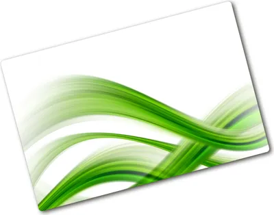 Produktbild von Tulup Glas Herdabdeckplatte - 80x52 cm - Glaskeramikkochfeld-Abdeckung Spritzschutz Glasabdeckplatte - Einteilig - Kunst: Modern & Klassisch - Wellen Abstraktion - Grün