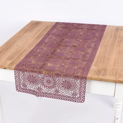 Produktbild von Tischläufer Häkelspitze Amira cassis 40x150cm