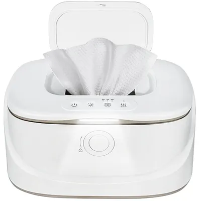 Produktbild von Baby-Feuchttuchwärmer, großer Behälter Kosmetiktuchboxen, 3 Heizmodi mit Nachtlicht, hält Tücher warm bei 50–60°C, ideal für Tag & Nacht