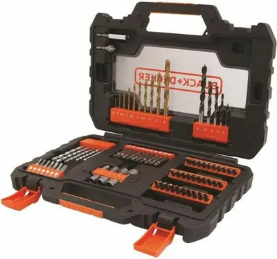 Produktbild von Black & Decker A7231-XJ, Bohrer, Elektro-Mehrzweckwerkzeug, Bohrerbit-Set, Metall, Stein, Holz, 8 mm, 8 mm, Schwarz, Orange