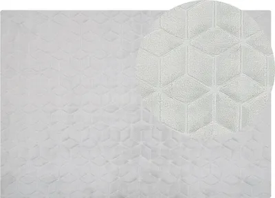 Obrázek produktu pro BELIANI Koberec z umělé zaječí kožešiny šedý a zelený 160 x 230 cm umělá polyesterová kožešina měkký huňatý s vysokým vlasem