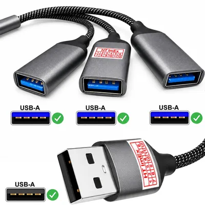Produktbild von USB-Kabel Verteiler USB Typ C Stecker zu 3 x USB Typ A Buchse 3.0 Adapterkabel