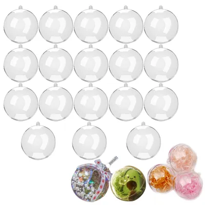 15 Acryl-Bastelbälle, transparent, befüllbar, 5 cm, für Dekorationen