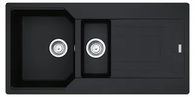 Productafbeelding van Franke spoelbak URBAN UBG 651 in ONYX, inclusief afdruipbak / uitsparingmaat 980 x 480 mm / granieten spoelbak