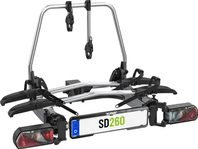 A product shot of a bicycle rack for a van.