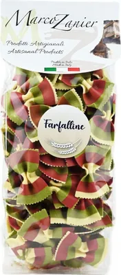 Produktbild von Bunte Pasta Farfalline Bandiera Italiana, Schmetterlings Nudeln Italienische Flagge, 250 g, Farbige Nudeln, Marco Zanier