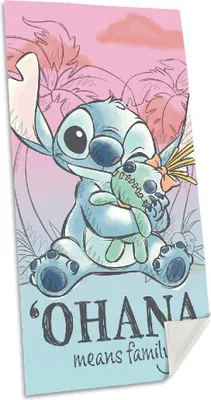 Produktbild von Disney Stitch Strandtuch 70X140 Cm Rosa/Blau