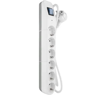 Produktbild von REV Steckdosenleiste ICE 6-fach Überspannungsschutz 1,4m Weiß Blau 3680W