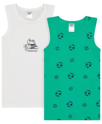 Immagine prodotto di SALT AND PEPPER BY KIDS PARK: Set da 2 magliette intime per ragazzi con motivo a forma di pallone da football