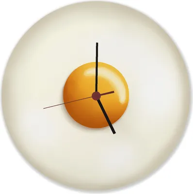 Produktbild von Spiegelei Wanduhr aus Alu