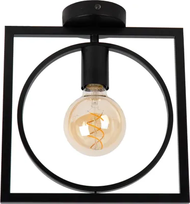 Zdjęcie produktu dla Lampa sufitowa vintage czarna SUUS 1xE27 40W Lucide