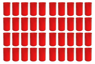 Produktbild von Graflichtkerzen ohne Deckel - Rot - 40 Stück