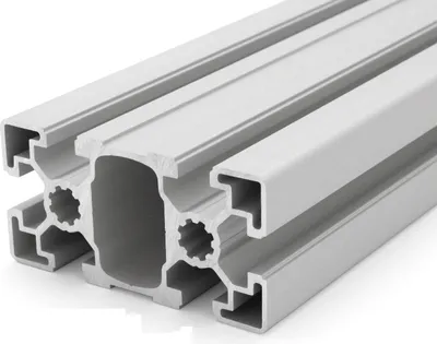 Produktbild von Länge 50mm - Aluminiumprofil 45x90L B-Typ Nut 10 (leicht), silber eloxiert. Aluminium Profil 45x90 Alu Profil 45 x 90 Montage- Systemprofil