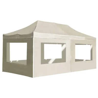 Produktbild von Möbel Profi-Partyzelt Faltbar mit Wänden Aluminium 6×3m Creme - Faltpavillon 45506