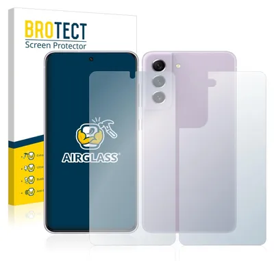 Produktbild von BROTECT Schutzglas für Samsung Galaxy S21 FE 5G (Display+Rückseite) Schutzfolie Panzer Folie Glas Display Schutz klar