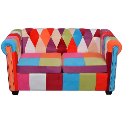 Produktbild von vidaXL Chesterfield-Sofa 2-Sitzer-Sofa Stoff