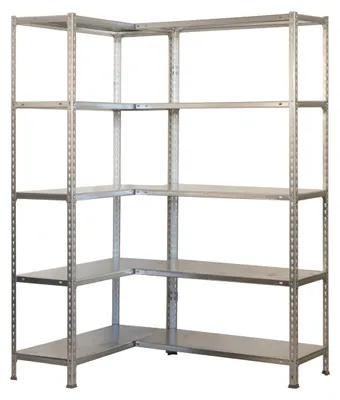 Image de Etagère Légère Sans Vis Simoncorner 2000x1400x400 Galvanisé Galvanisé 2000x1400x400 - Simonrack