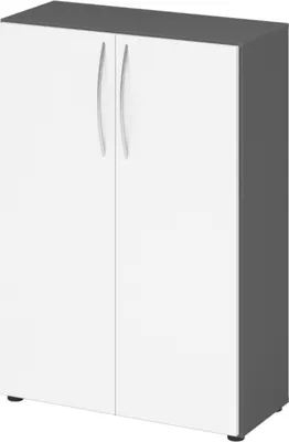Produktbild von bümö basic Aktenschrank - 3 Ordnerhöhen - Nachbildung: Graphit/Weiß