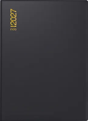 Produktbild von rido/idé 7013202907 Taschenkalender Mod. perfect/Technik I 2027 A6, Kunststoff, schwarz