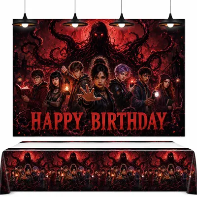 Tischdecke und Hintergrund Geburtstagsset, 150 x 100 cm, Polyester