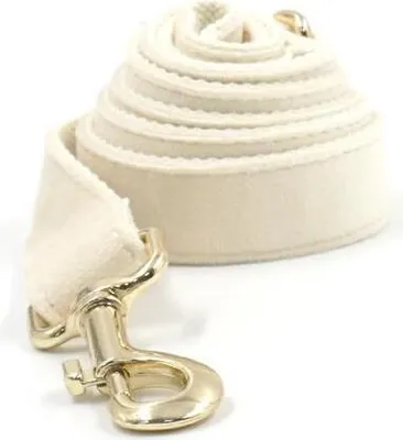 Produktbild von Hundeleine Creme 120 cm lang, 2,5 cm breit, strapazierfähig, gepolsterter Griff, robuster Karabiner