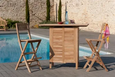 Image de FUN - Bar de jardin en bois Teck