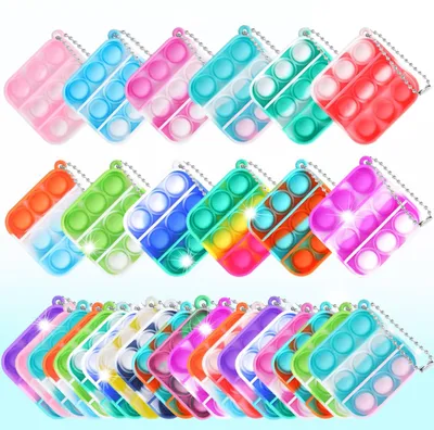 Immagine prodotto di Omgoods - 32 mini portachiavi in silicone e giocattoli antistress
