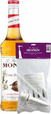 Image de Sirop Monin Crème Brûlée (70 cl) + pompe à sirop (10 ml)