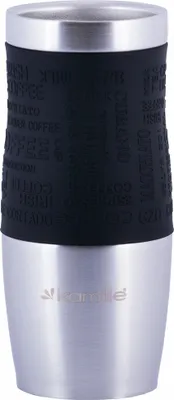 Produktbild von Thermobecher aus Edelstahl mit rutschfester Beschichtung 380 ml KAMILLE KM-2069