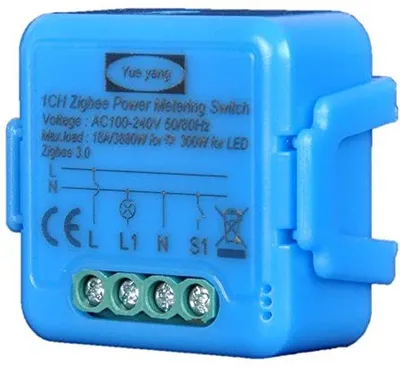 Productafbeelding van Zigbee Switch-module met Stroomverbruikmeter - Slimme Schakelaar 16A - Compatibel met Alexa en Google Home