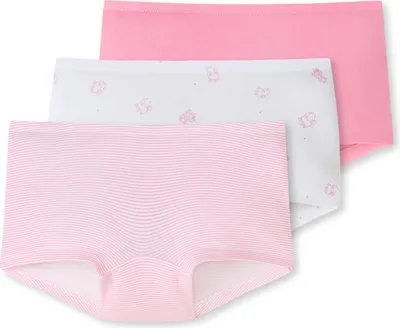Produktbild von Schiesser 3er Pack Kids Girls 95/5 Organic Baumwolle Short Slip Extra bequemer Softbund - ohne Zwicken und Kneifen, Komfortabler Beinausschnitt, Elastische Single-Jersey-Qualität