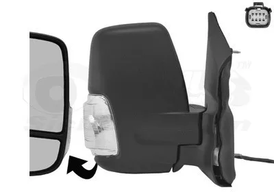 Produktbild von VAN WEZEL 1991806 Außenspiegel Seitenspiegel Rechts für FORD Transit Mk7 Kastenwagen (V363, FCD, FDD) Konvex Beheizt