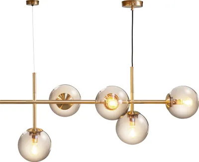 Produktbild von Pendelleuchte LED, Hängelampe, Deckenlampe Pendel, Pendellampe Esstisch, Pendelleuchte für Wohnzimmer, Skandinavische Design, Como Glas/Messing