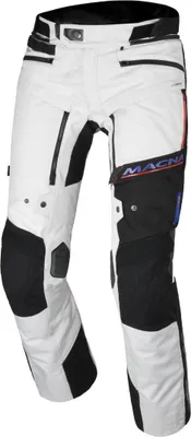 Image de Pantalon textile imperméable Macna Novac pour moto, blanc/noir/rouge, XL