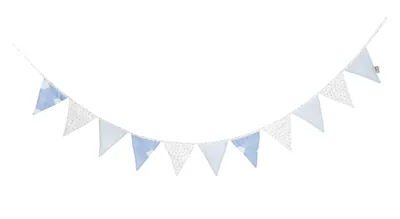 Obrázek produktu pro roba řetěz s pentlemi "Little cloud blue", 12 pentlí (2 m), délka řetězu 3 m, dekorace do dětských pokojů a školek