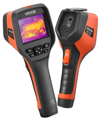 Productafbeelding van VEVOR warmtebeeldcamera, 256 x 192 IR-resolutie, warmtebeeldapparaat met 2 MP visuele camera, 25 Hz beeldverversingssnelheid. Infrarood-imager met 3,5 inch touchscreen, temperatuurbereik van -20 °C tot 550 °C, met Wi-Fi ondersteuning
