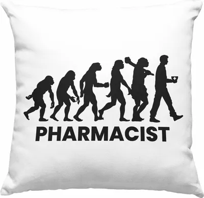 Produktbild von Trendation - Apotheker Deko-Kissen mit Füllung 40x40 Geschenk Apothekerin Geschenkidee  Deko-Kissen mit Füllung 40x40 Evolution (Grau)