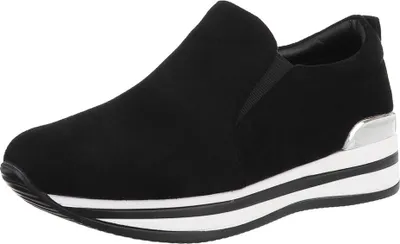 Produktbild von Ital-Design Damen Freizeitschuhe  Wildlederoptik Sneakers Low 89322662 Schwarz Gr.  40