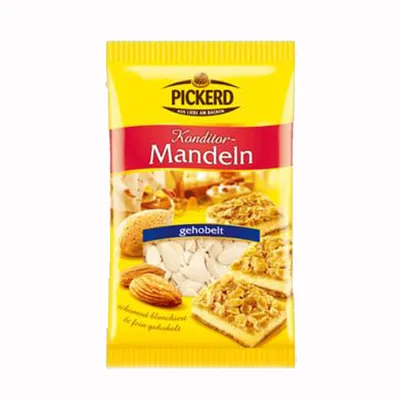 Obrázok produktu pre Pickerd cukrárenské mandle plátky jemne blanšírované 100g balenie 3
