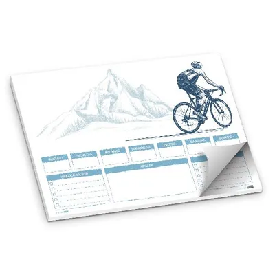 Produktbild von itenga Schreibtischunterlage Fahrrad DIN A2 50 Blatt