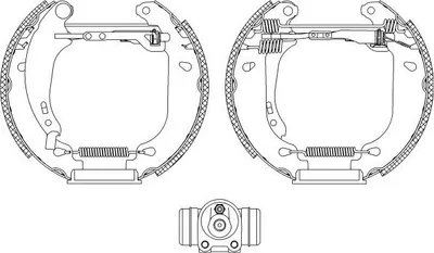 Produktbild von TEXTAR Bremsensatz Trommelbremse Hinten passend für PEUGEOT 206 Schrägheck (2A/C) 84053800