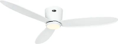 Zdjęcie produktu dla Energooszczędny wentylator sufitowy z oświetleniem LED i pilotem Eco Plano II 132 cm Biały
