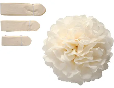 Produktbild von Creativ Company Papierbommel, D 20+24+30 cm, 16 g, gebrochenes Weiß, 3 Stück 1 Box